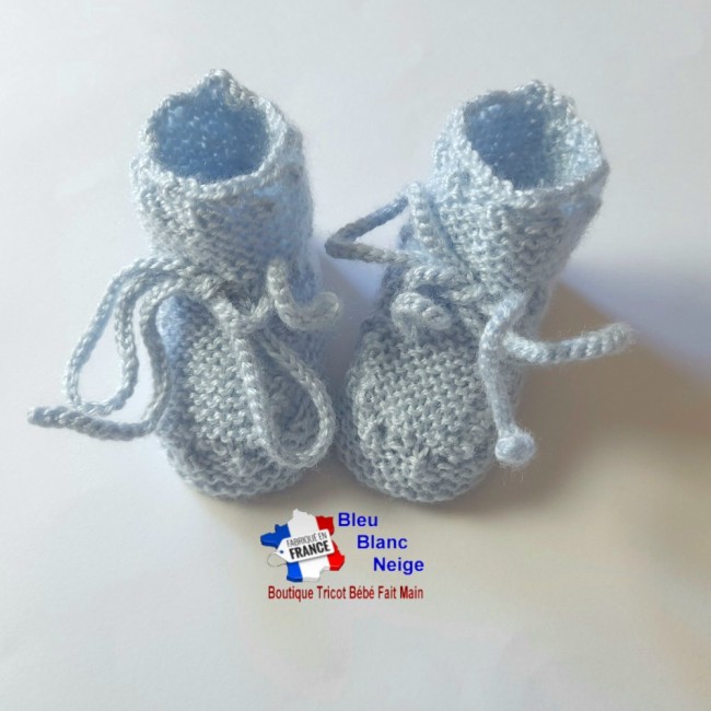 Bonnet chaussons tricot bébé 