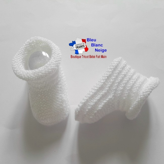 Ensemble tricot bébé 1 mois - MIXTE - laine certifiée OEKO-TEX - tricoté main - cadeau de naissance - bonnet chaussons Layette tricot bébé ensemble cadeau de naissance