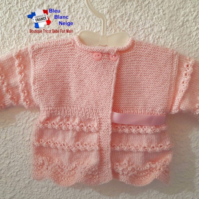 Brassière tricot bébé tricotée main