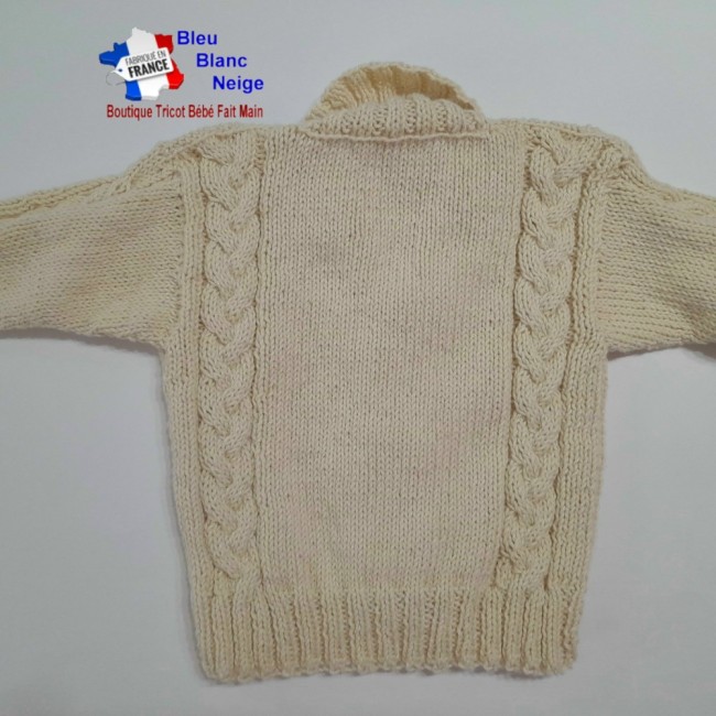 Gilet col chale coton fifty tricot bebe 04 Gilet tricot bébé pas cher