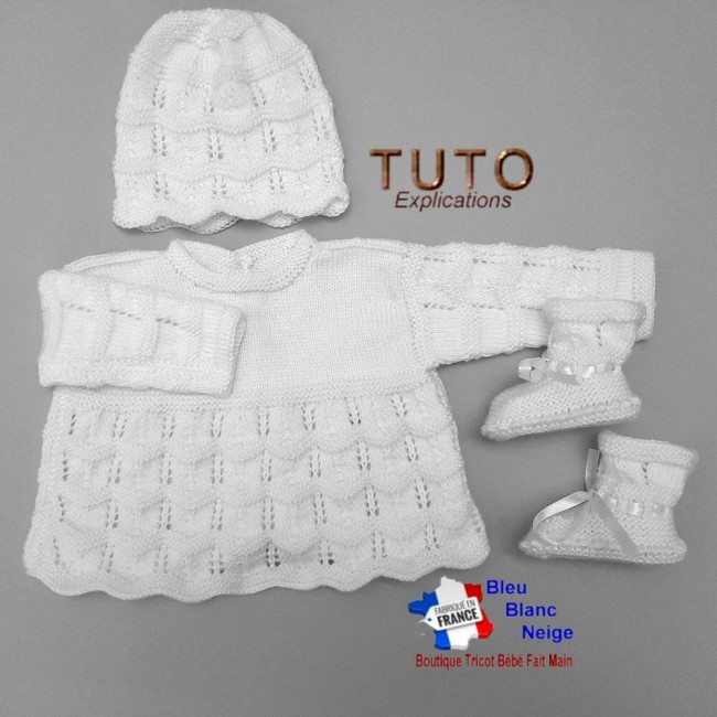 Patron tricot bébé Naissance PDF layette à tricoter