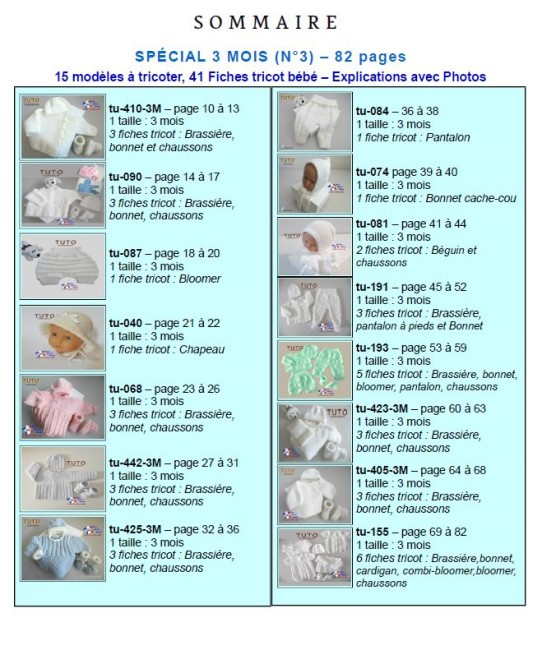 Livre tricot bébé en PDF