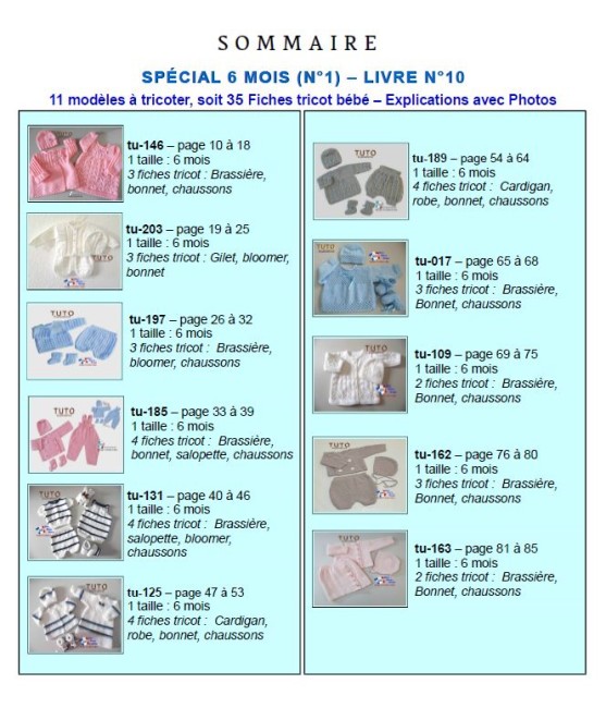 Livre tricot bébé en PDF - patrons à tricoter - layette tricotée main - tuto - explications à télécharger en PDF Livre tricot bébé en PDF