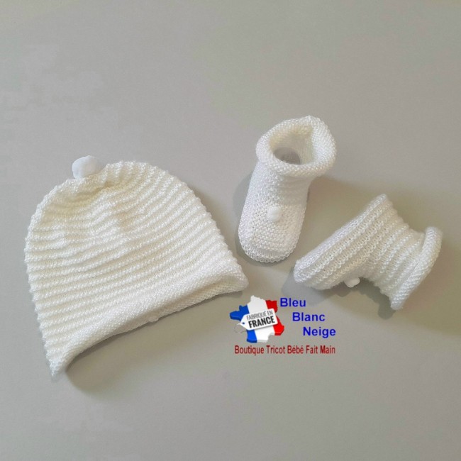 Layette tricot bébé tricotée main