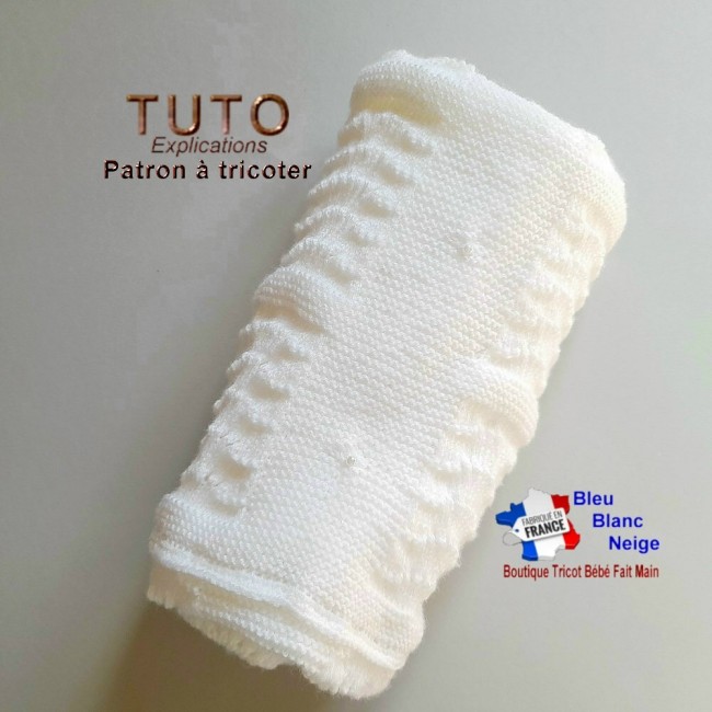 Patron tricot bébé couverture layette