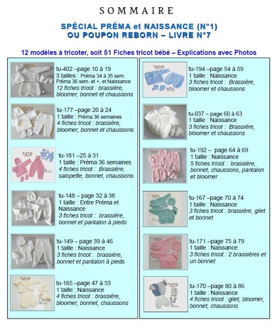 Livre tricot bébé en PDF 