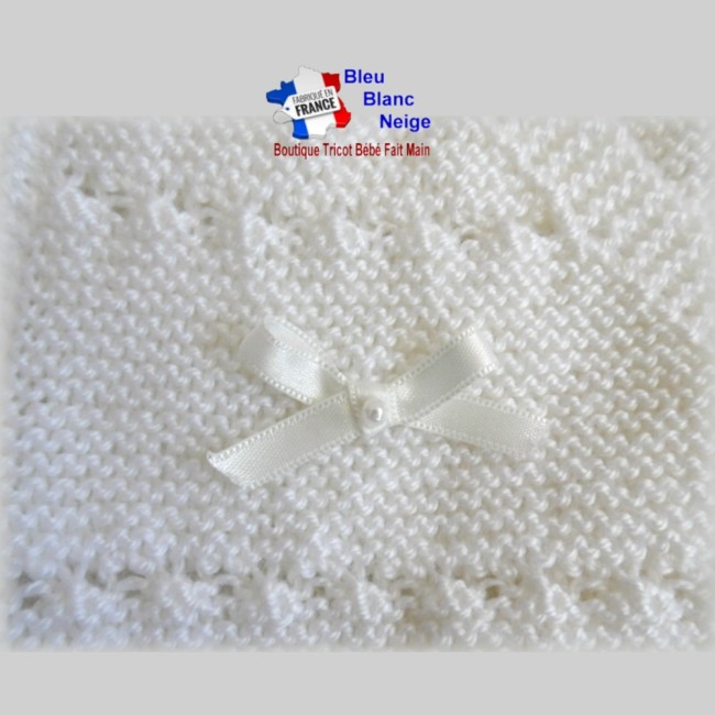 Brassière tricot bébé layette fait main