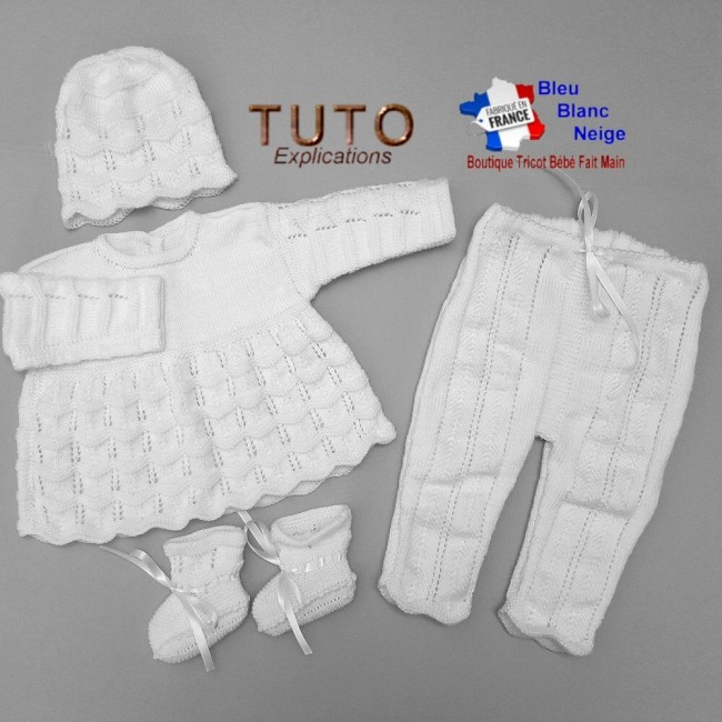 Patron tricot bébé Naissance PDF layette à tricoter