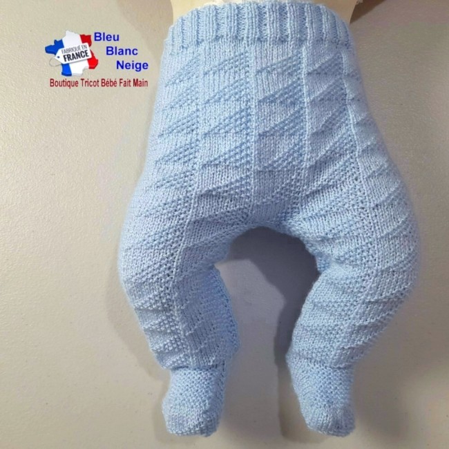 Pantalon tricot bébé tricotée main