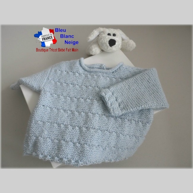 Brassière layette bébé tricotée main
