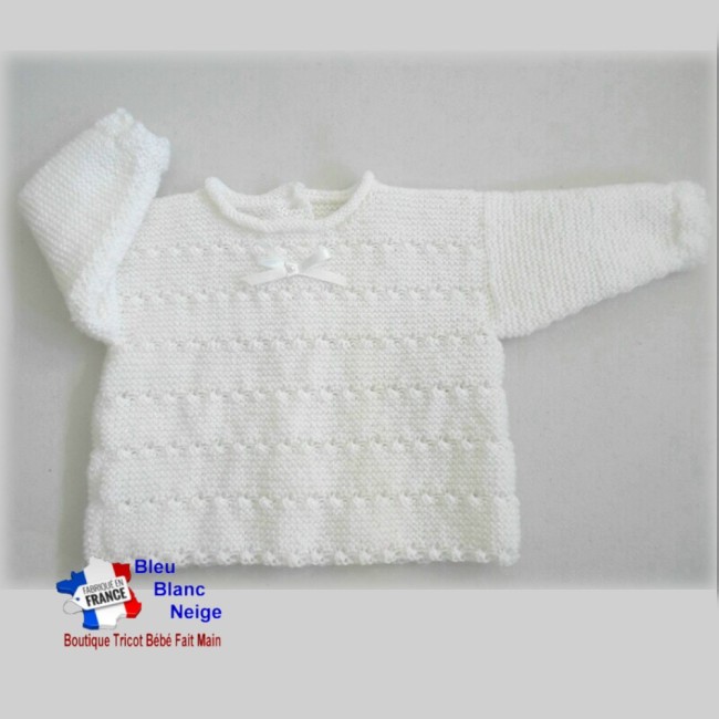Brassière tricot bébé layette tricotée main