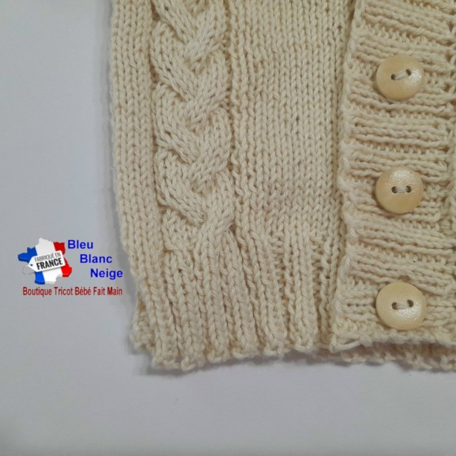 Gilet col chale coton fifty tricot bebe 03 Gilet tricot bébé pas cher