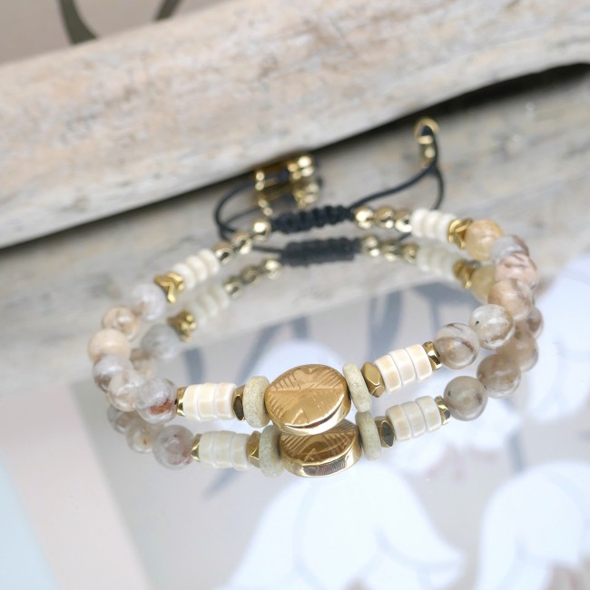 Bracelet perle acier