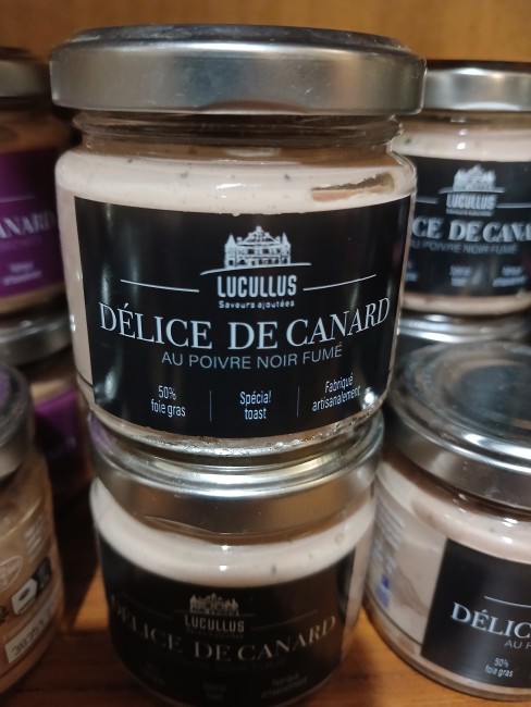 DELICE de CANARD au Poivre noir fumé -  80g