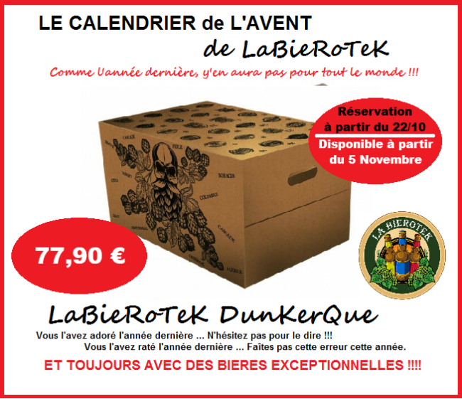 Calendrier de l'Avent ou Box 24 Bières !!!  24 Bières des Hauts de France