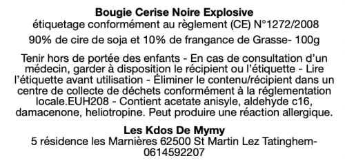 texte cerise noire explosive