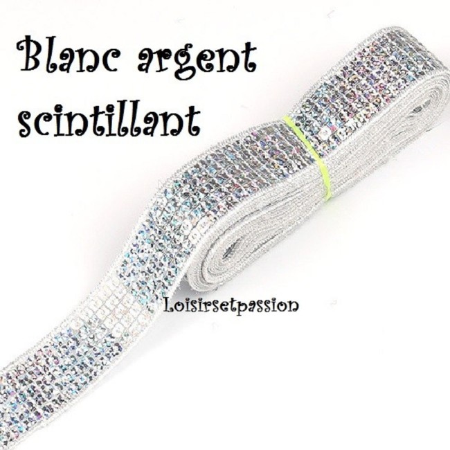 blanc argent scintillant
