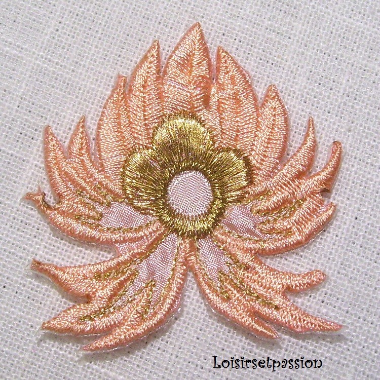 Patch Brodé Lotus Bleu Ethnique - Autocollant Ou à Coudre, Pour Réparation Et Décoration De Vêtements DIY