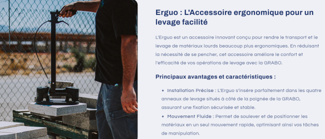 ACCESSOIRES VENTOUSE ÉLECTROPORTATIVE GRABO    
