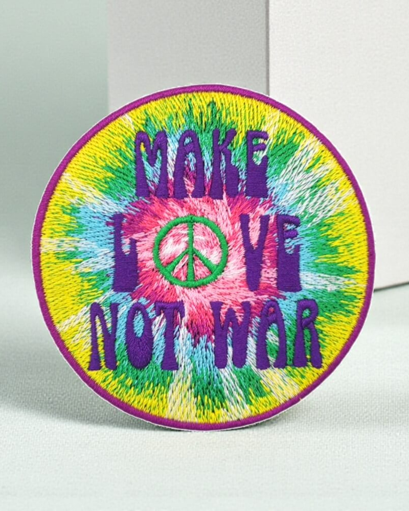 Ecusson thermocollant Make love not war