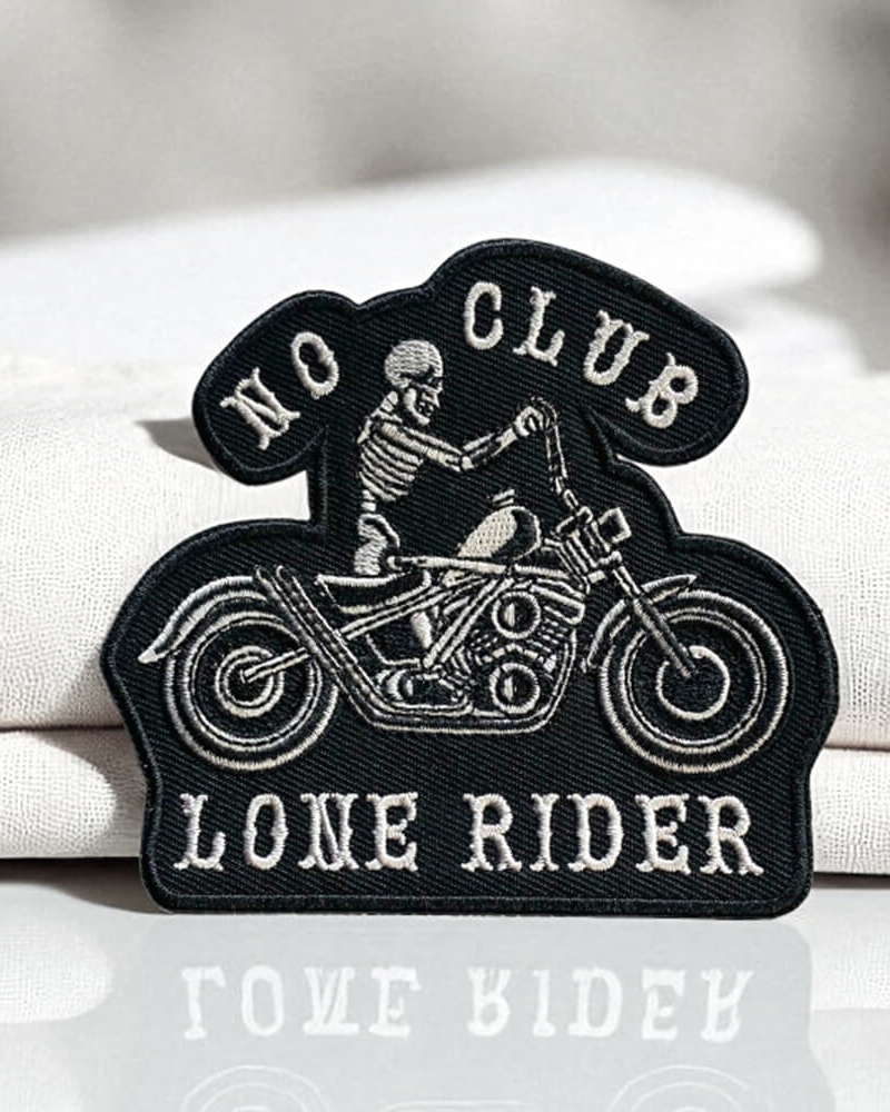 Patch brodé No Club Lone Rider 10 cm