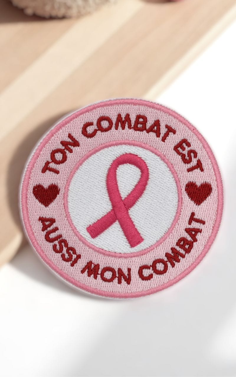 Patch brodé Ton combat est mon combat - Octobre rose