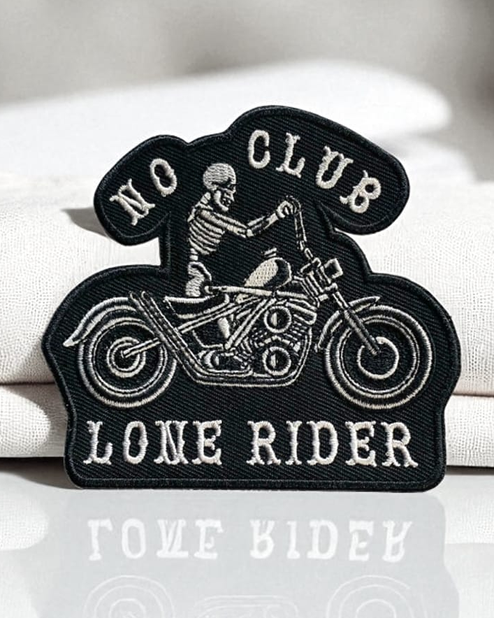 Patch brodé No Club Lone Rider 10 cm