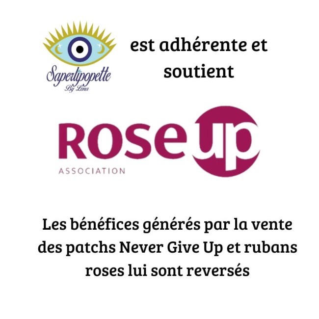 Patchs rubans roses reversés à l'association RoseUp
