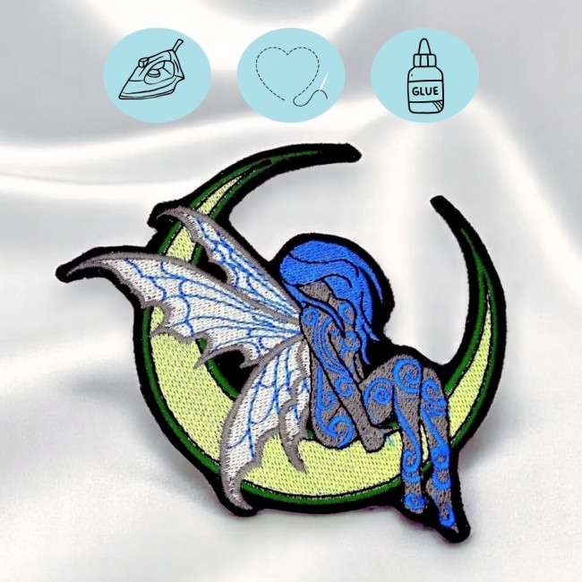 Fée brodée à coudre ou à thermocoller