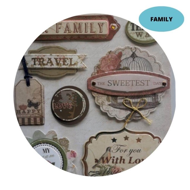 Zoom stickers 3D rétro famille 