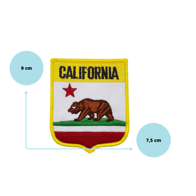 Patch California Republic brodé en fil Oeko-Tex