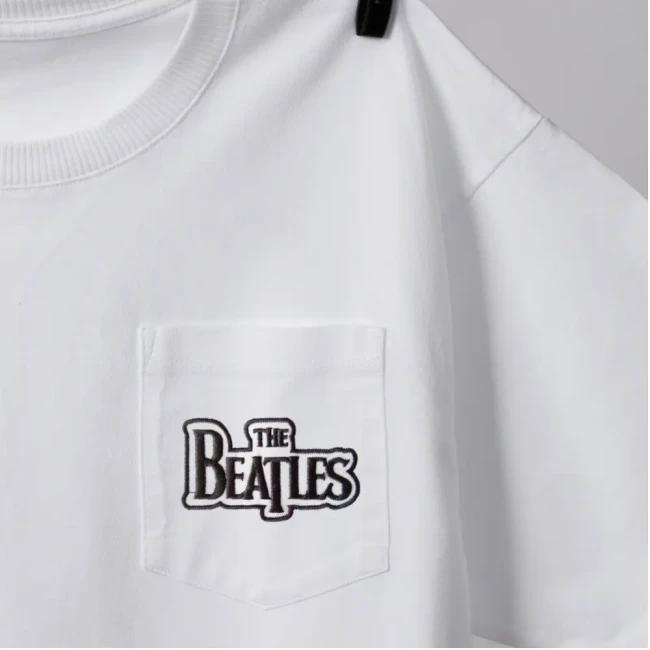 Ecusson thermocollant The Beatles noir et blanc 9 cm