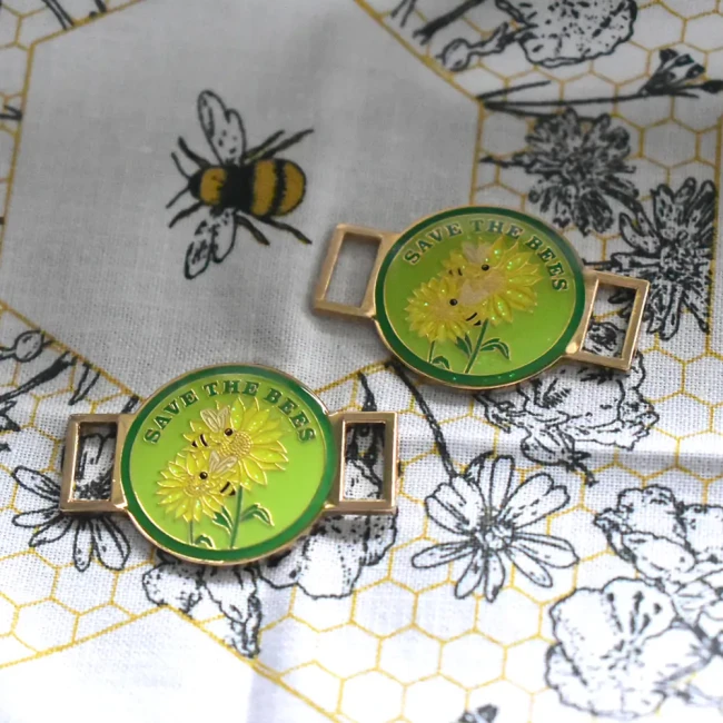 Lace locks abeilles Save the Bees pour roller skates Accessoires pour lacets Save the Bees – design abeilles et tournesols