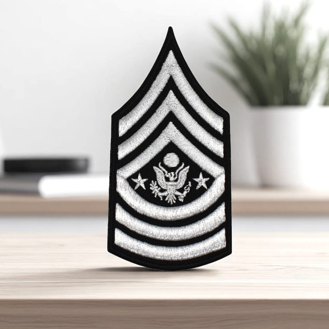 écusson brodé armée de terre américaine avec chevrons et aigle