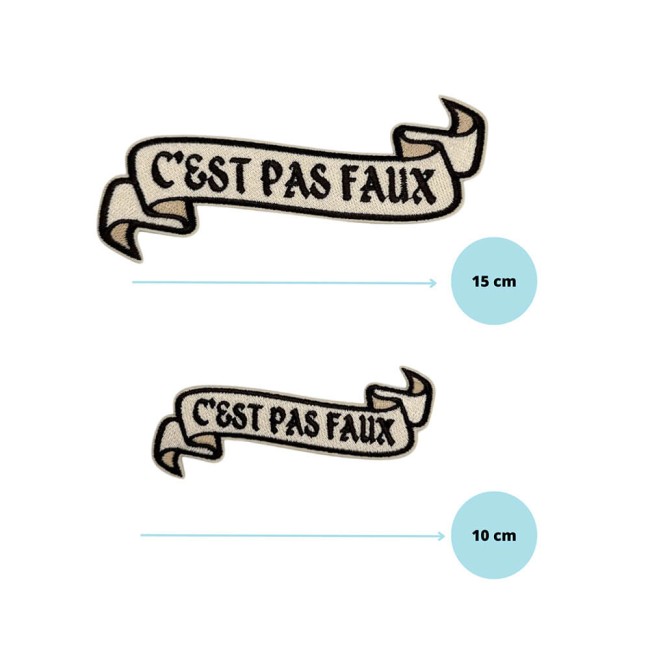 Patch bannière c'est pas faux 2 tailles au choix
