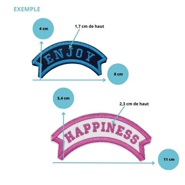 Patch prénom brodé thermocollant personnalisé