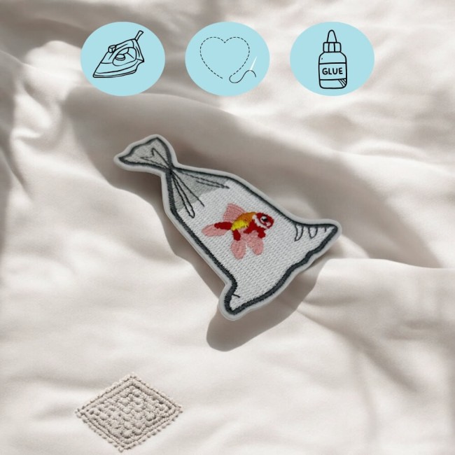 Patch thermocollant poisson rouge à coudre ou à thermocoller