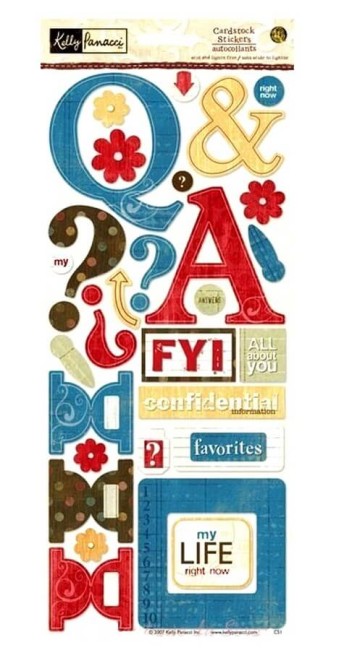 Stickers alphabet, Sandylion Kelly Panacci scrapbooking
