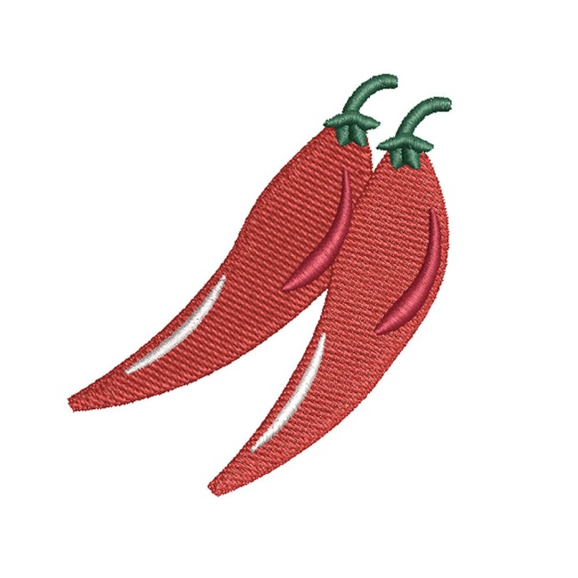 écusson thermocollant piments rouges, motif simple