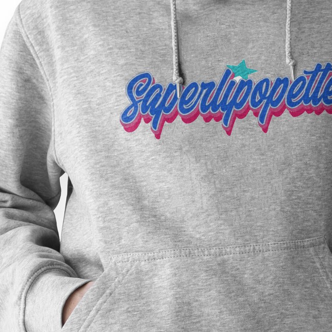 Patch Saperlipopette sur un hoodie