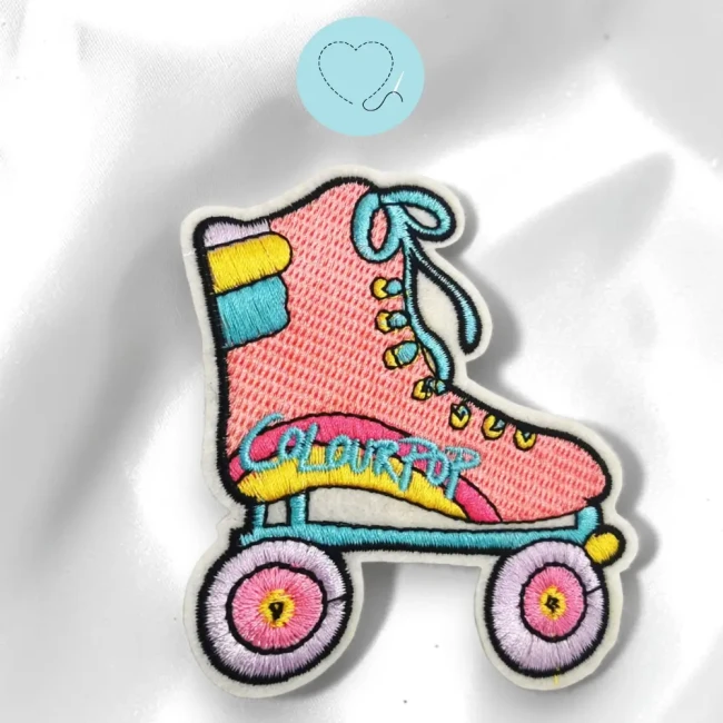 Écusson à coudre roller style eighties Patch mode upcycling années 80 roller