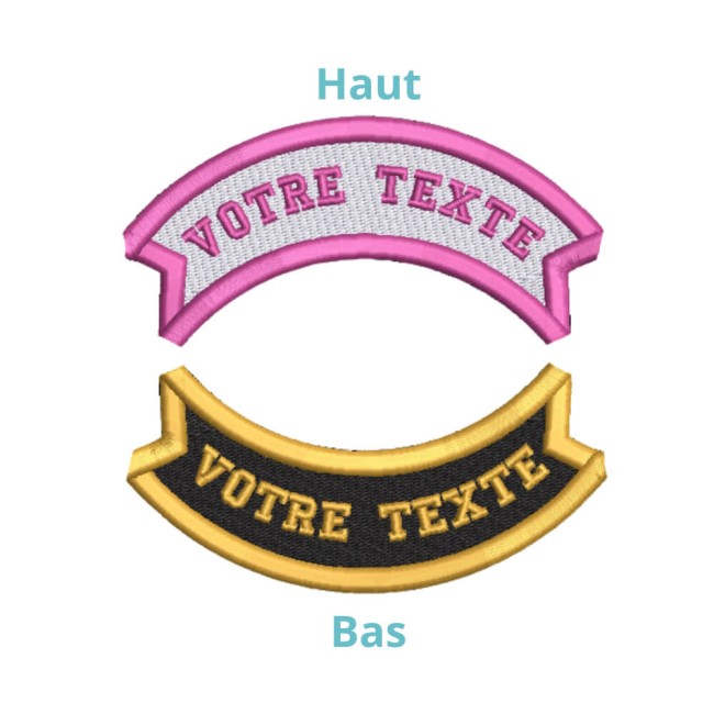 Patch bannière personnalisé disponible en version haute ou basse