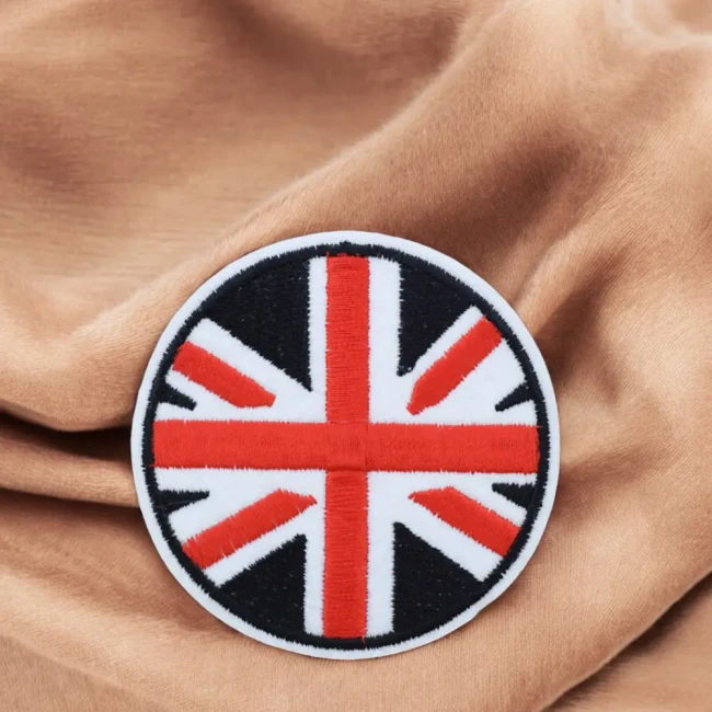 Patch Union Jack rouge, blanc et noir