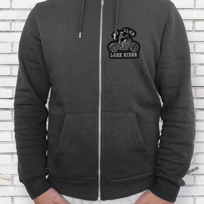 Vue du patch posé sur un blouson