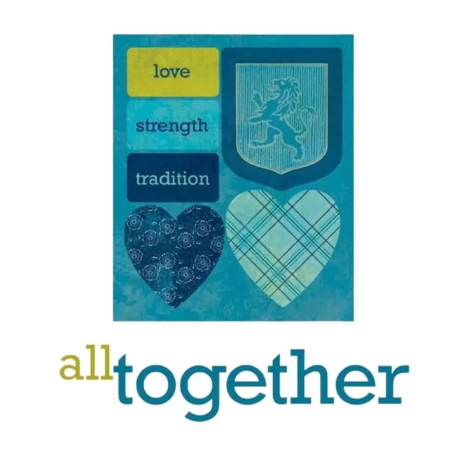 Embelissements all together papier cardstock coeurs et tags