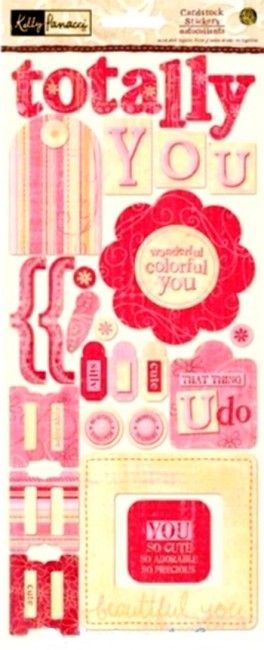Grande planche de stickers Sandylion Love Totally you 32 x 14 cm scrapbooking carterie créative home déco