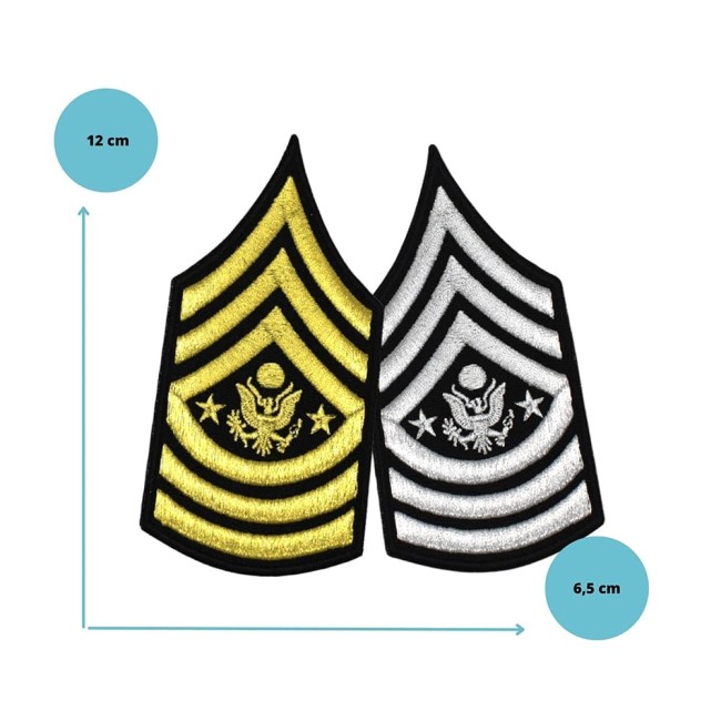 patch brodé personnalisé armée, à appliquer au fer à repasser