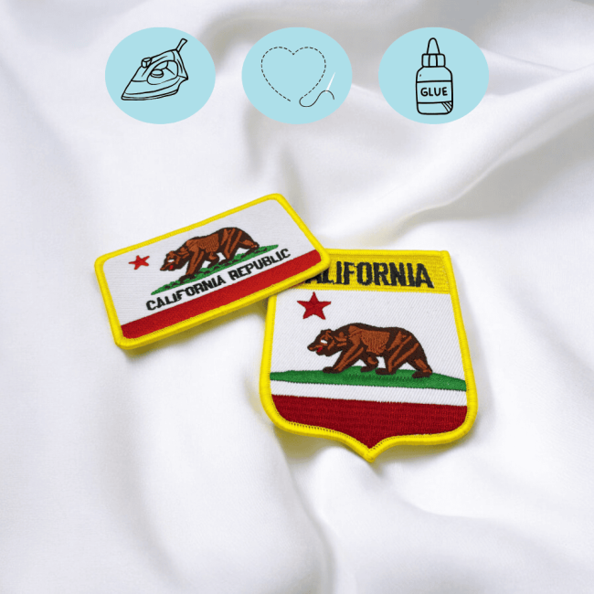 Patch California Republic brodé en fil Oeko-Tex