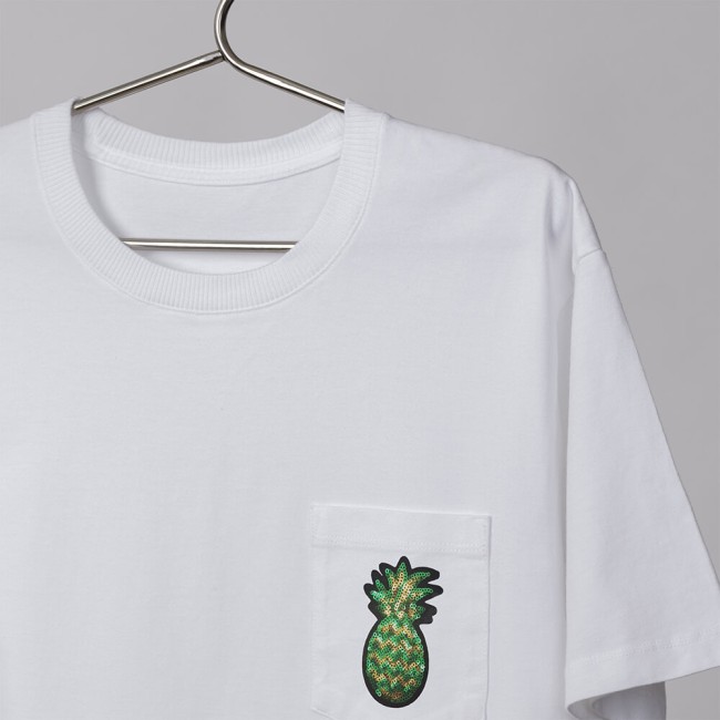 Patch thermocollant à sequins dorés 10 cm