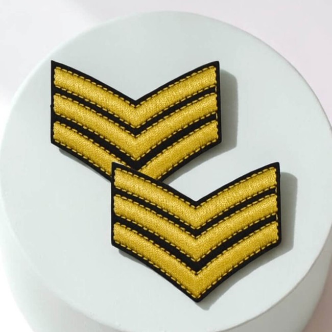 Galons thermocollants beige dorés